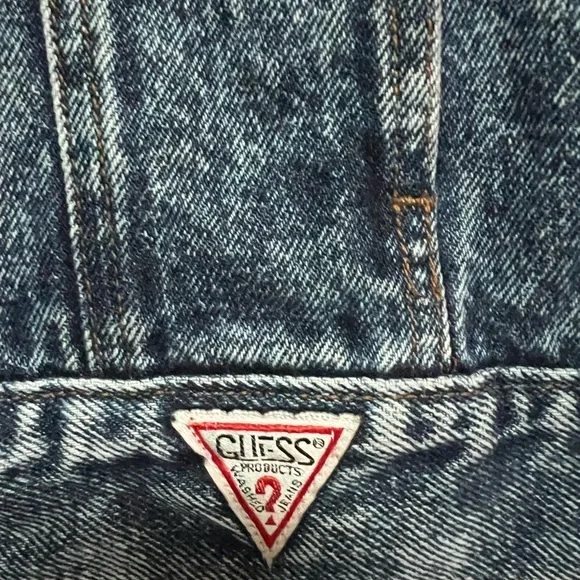 Vintage Guess Acid Wash Trucker Jean Jacket - Picture 3 of 14